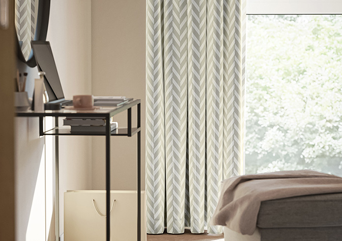 Chevron Stripe, Taupe - Made to Measure Curtains - Image 5